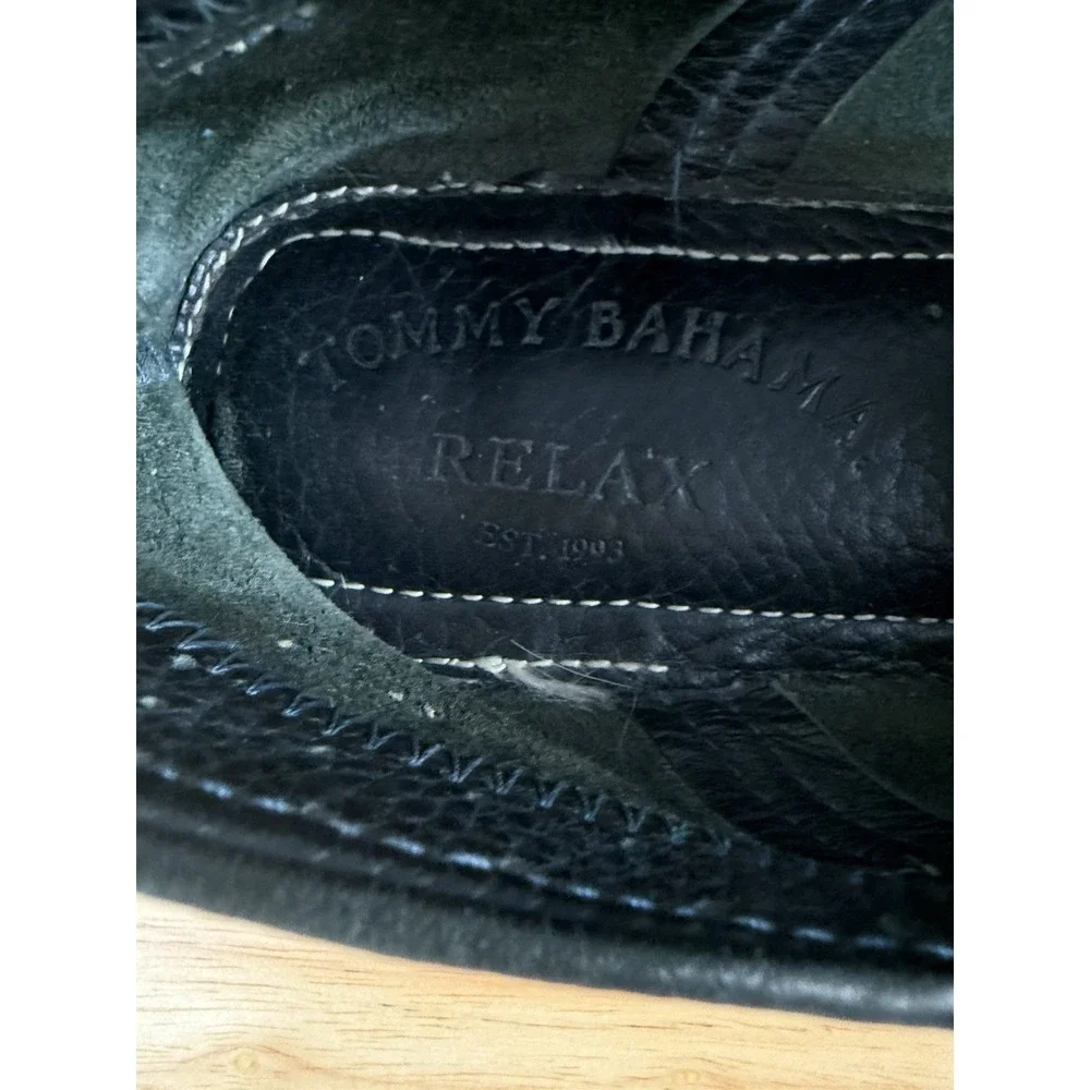 Tommy‎ Bahama Barbados Mens Navy Leather Boat Shoes Loafers M8033 Size 9.5 M
